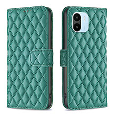 Leather Case Stands Flip Cover Holder B11F for Xiaomi Redmi A2 Green