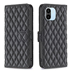 Leather Case Stands Flip Cover Holder B11F for Xiaomi Redmi A2 Plus Black