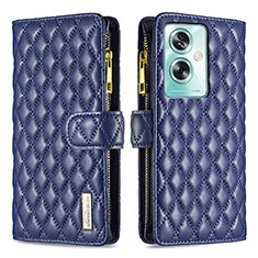 Leather Case Stands Flip Cover Holder B12F for Oppo A2 5G Blue