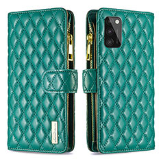 Leather Case Stands Flip Cover Holder B12F for Samsung Galaxy A41 Green
