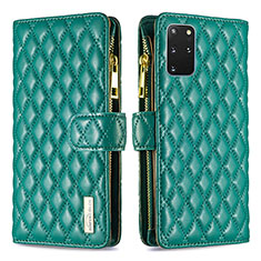 Leather Case Stands Flip Cover Holder B12F for Samsung Galaxy S20 Plus Green