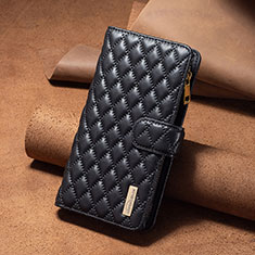 Leather Case Stands Flip Cover Holder B12F for Xiaomi Redmi A1 Plus Black