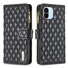 Leather Case Stands Flip Cover Holder B12F for Xiaomi Redmi A2 Plus Black