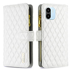 Leather Case Stands Flip Cover Holder B12F for Xiaomi Redmi A2 Plus White