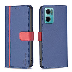 Leather Case Stands Flip Cover Holder B13F for Xiaomi Redmi 10 Prime Plus 5G Blue