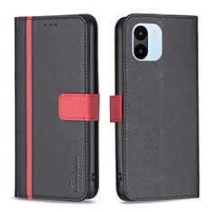 Leather Case Stands Flip Cover Holder B13F for Xiaomi Redmi A1 Black