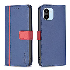 Leather Case Stands Flip Cover Holder B13F for Xiaomi Redmi A1 Blue