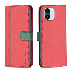 Leather Case Stands Flip Cover Holder B13F for Xiaomi Redmi A1 Red