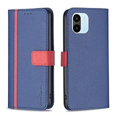 Leather Case Stands Flip Cover Holder B13F for Xiaomi Redmi A2 Blue