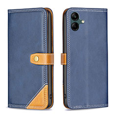 Leather Case Stands Flip Cover Holder B14F for Samsung Galaxy A04E Blue