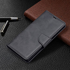 Leather Case Stands Flip Cover Holder B14F for Samsung Galaxy S21 Ultra 5G Black