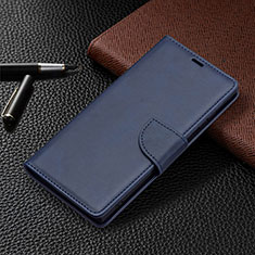 Leather Case Stands Flip Cover Holder B14F for Samsung Galaxy S23 Ultra 5G Blue