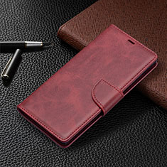 Leather Case Stands Flip Cover Holder B14F for Samsung Galaxy S23 Ultra 5G Red