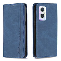 Leather Case Stands Flip Cover Holder B15F for OnePlus Nord N20 5G Blue