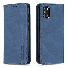 Leather Case Stands Flip Cover Holder B15F for Samsung Galaxy A31 Blue