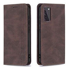 Leather Case Stands Flip Cover Holder B15F for Samsung Galaxy S20 FE (2022) 5G Brown