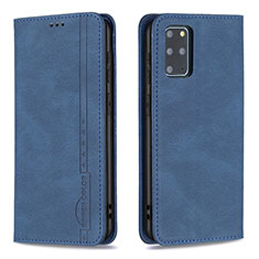 Leather Case Stands Flip Cover Holder B15F for Samsung Galaxy S20 Plus Blue