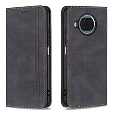 Leather Case Stands Flip Cover Holder B15F for Xiaomi Mi 10i 5G Black