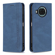 Leather Case Stands Flip Cover Holder B15F for Xiaomi Mi 10i 5G Blue