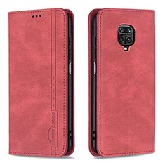 Leather Case Stands Flip Cover Holder B15F for Xiaomi Poco M2 Pro Red
