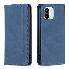 Leather Case Stands Flip Cover Holder B15F for Xiaomi Redmi A1 Blue