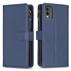 Leather Case Stands Flip Cover Holder B16F for Nokia C210 Blue