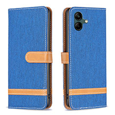 Leather Case Stands Flip Cover Holder B16F for Samsung Galaxy A04 4G Blue