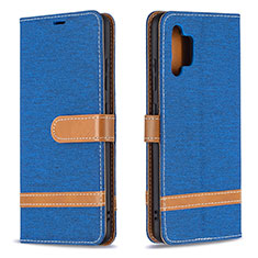 Leather Case Stands Flip Cover Holder B16F for Samsung Galaxy A32 4G Blue