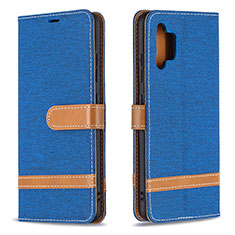 Leather Case Stands Flip Cover Holder B16F for Samsung Galaxy A32 5G Blue