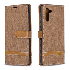 Leather Case Stands Flip Cover Holder B16F for Samsung Galaxy Note 10 5G Gold