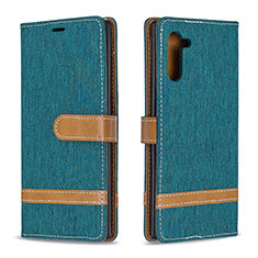 Leather Case Stands Flip Cover Holder B16F for Samsung Galaxy Note 10 5G Green