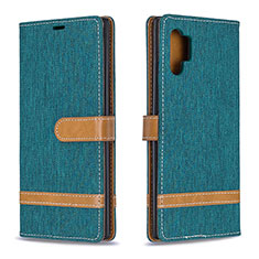 Leather Case Stands Flip Cover Holder B16F for Samsung Galaxy Note 10 Plus 5G Green