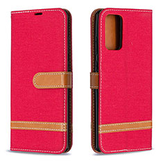 Leather Case Stands Flip Cover Holder B16F for Samsung Galaxy Note 20 5G Red