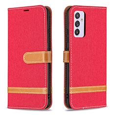 Leather Case Stands Flip Cover Holder B16F for Samsung Galaxy Quantum2 5G Red