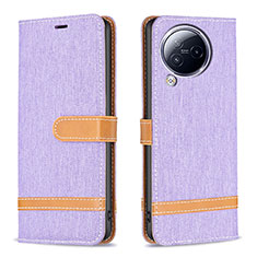 Leather Case Stands Flip Cover Holder B16F for Xiaomi Civi 3 5G Clove Purple