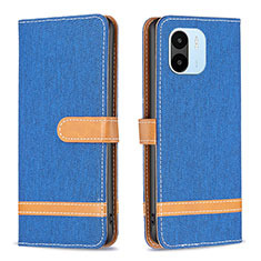 Leather Case Stands Flip Cover Holder B16F for Xiaomi Redmi A1 Navy Blue