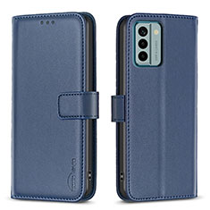 Leather Case Stands Flip Cover Holder B17F for Nokia G22 Blue