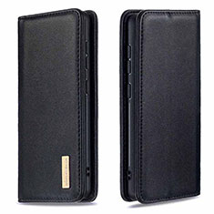 Leather Case Stands Flip Cover Holder B17F for Samsung Galaxy A71 4G A715 Black