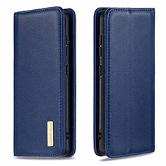Leather Case Stands Flip Cover Holder B17F for Samsung Galaxy A71 5G Blue