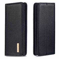 Leather Case Stands Flip Cover Holder B17F for Samsung Galaxy Note 10 5G Black