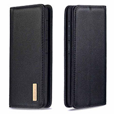 Leather Case Stands Flip Cover Holder B17F for Samsung Galaxy S20 Black