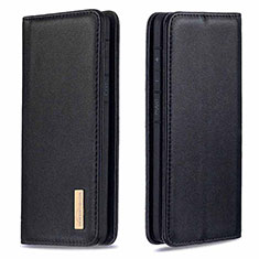 Leather Case Stands Flip Cover Holder B17F for Samsung Galaxy S20 Plus 5G Black