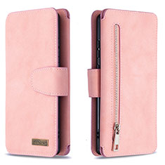 Leather Case Stands Flip Cover Holder B18F for Samsung Galaxy Note 20 5G Rose Gold