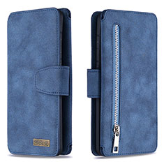 Leather Case Stands Flip Cover Holder B18F for Samsung Galaxy S20 Ultra 5G Blue