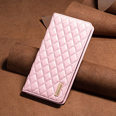Leather Case Stands Flip Cover Holder B19F for Nokia G11 Rose Gold