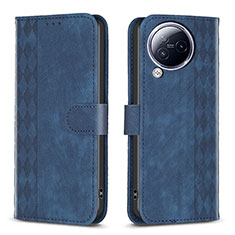 Leather Case Stands Flip Cover Holder B21F for Xiaomi Civi 3 5G Blue