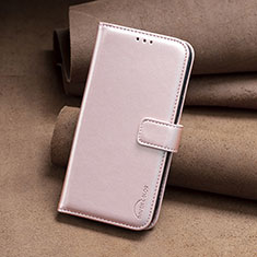 Leather Case Stands Flip Cover Holder B22F for Nokia C12 Rose Gold