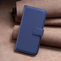 Leather Case Stands Flip Cover Holder B22F for Oppo A96 5G Blue