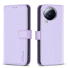Leather Case Stands Flip Cover Holder B23F for Xiaomi Civi 3 5G Clove Purple