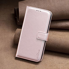 Leather Case Stands Flip Cover Holder B23F for Xiaomi Mi 14 5G Rose Gold